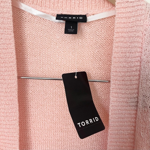 Torrid Duster Open Front Stitch Detail Cardigan Size 1X - Picture 7 of 14